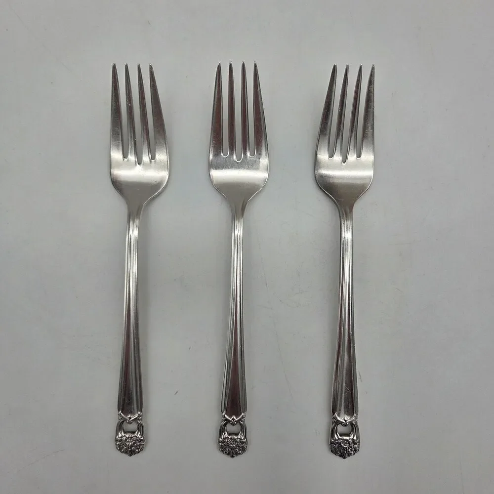 1847 Rogers Bros Eternally Yours Salad Fork Lot 3pc 6-3/4